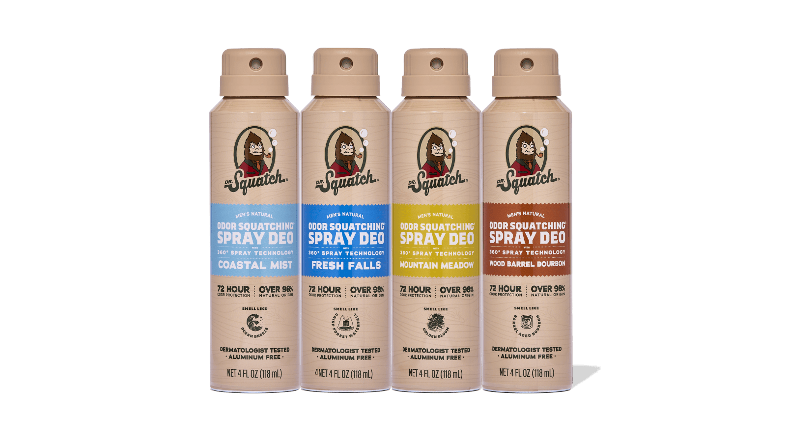 Spray Deodorant 4-Pack - Travel Outdoor Pick