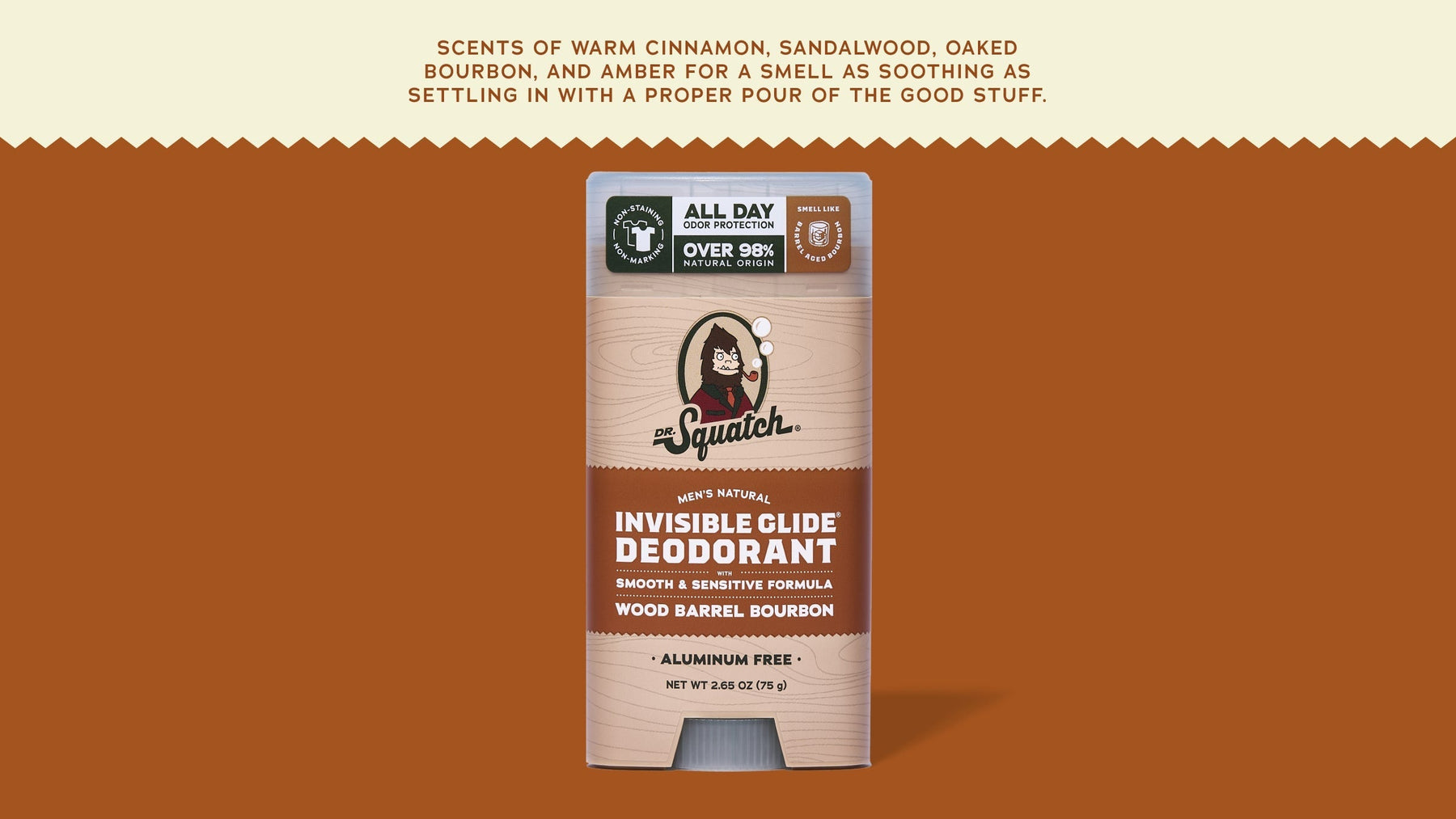 Wood Barrel Bourbon Invisible Glide Deodorant - All Day Fresh